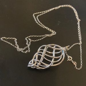 Links of London sterling silver woven pendant and chain